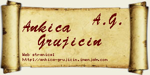 Ankica Grujičin vizit kartica